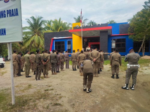 KABID TRANTIBUM SATPOL PP KABUPATEN BONE BOLANGO, APEL HIMBAU JAGA DISIPLIN.