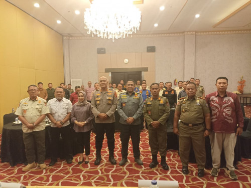 RAKOR KERJASAMA ANTAR LEMBAGA DALAM TINDAK PENCEGAHAN KEJAHATAN POL PP DAN DAMKAR KABUPATEN BONE BOLANGO